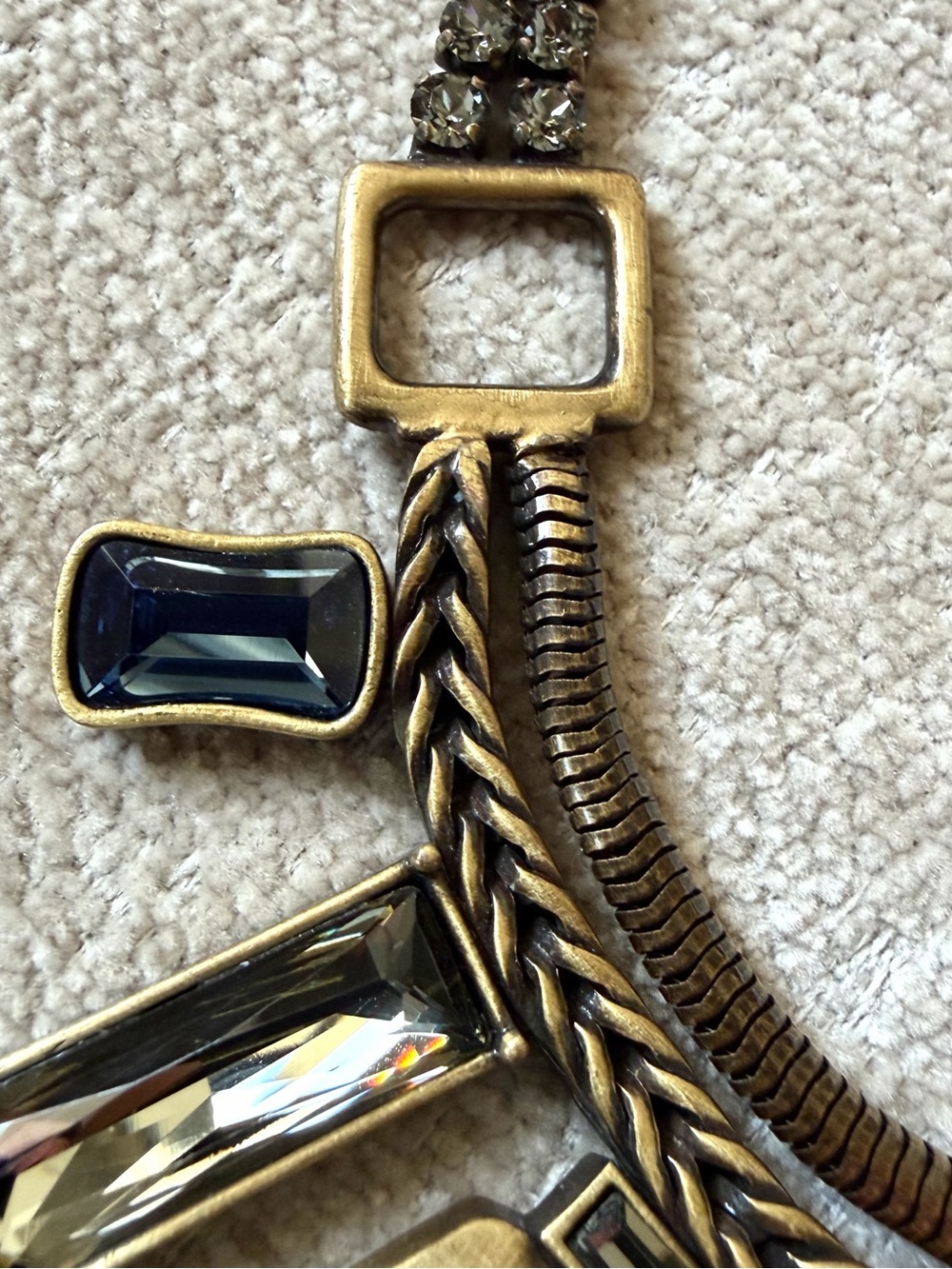 Silpada Blue Streak Crystal Bib Necklace - Picture 5 of 13